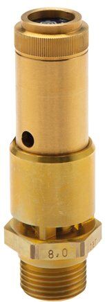 TÜV-Sicherheitsventil G 1/2" (DN10), 2,00 bar, Messing