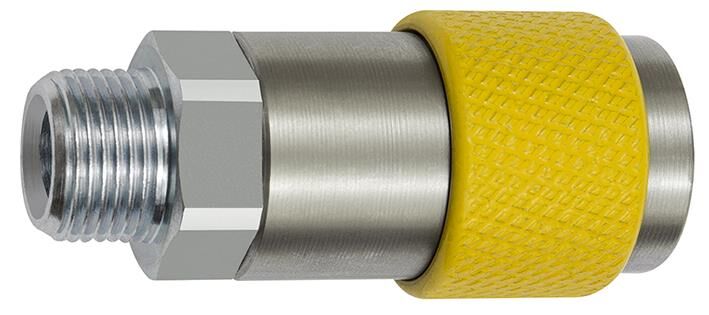 Giunto girevole di sicurezza NW 6, ISO 6150 C, G 3/8 ET, giallo 426.12-DREH-GE