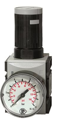 Regolatore di pressione di precisione -FUTURA- G 1/4 / 0,1-1 / 2200 l/min / BG 1 / pressione di ingresso max 16 bar 100076