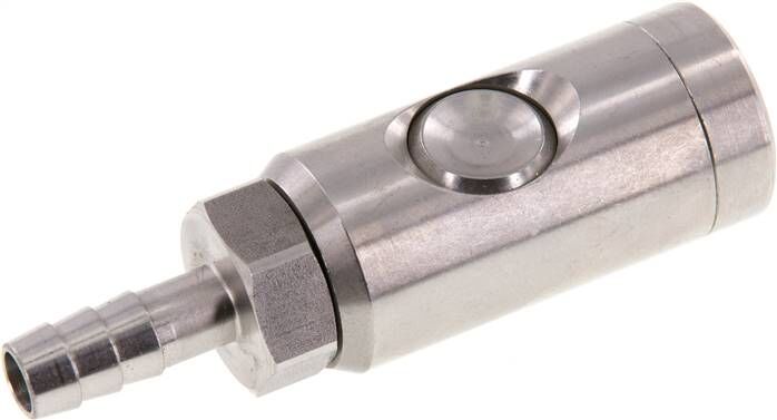 Innesto di sicurezza a pulsante (NW7.2), chiave da 9 (3/8")mm, acciaio inox