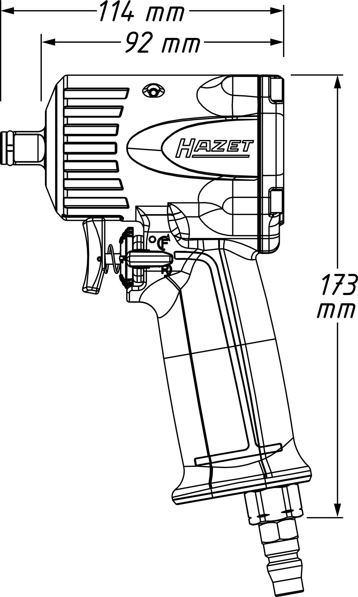 Avvitatore a impulsi HAZET - extra corto 9012M