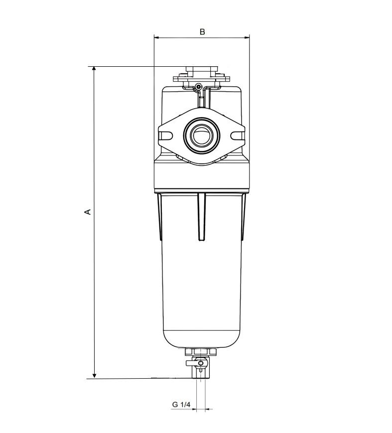 Filtro a carbone attivo QD 75+ di Atlas Copco senza inPASS