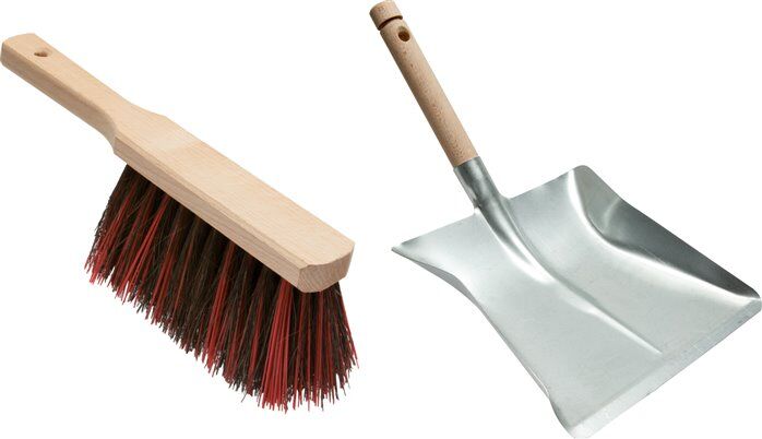 Set di pulizia professionale (spazzola manuale e pala), spazzola manuale industriale
