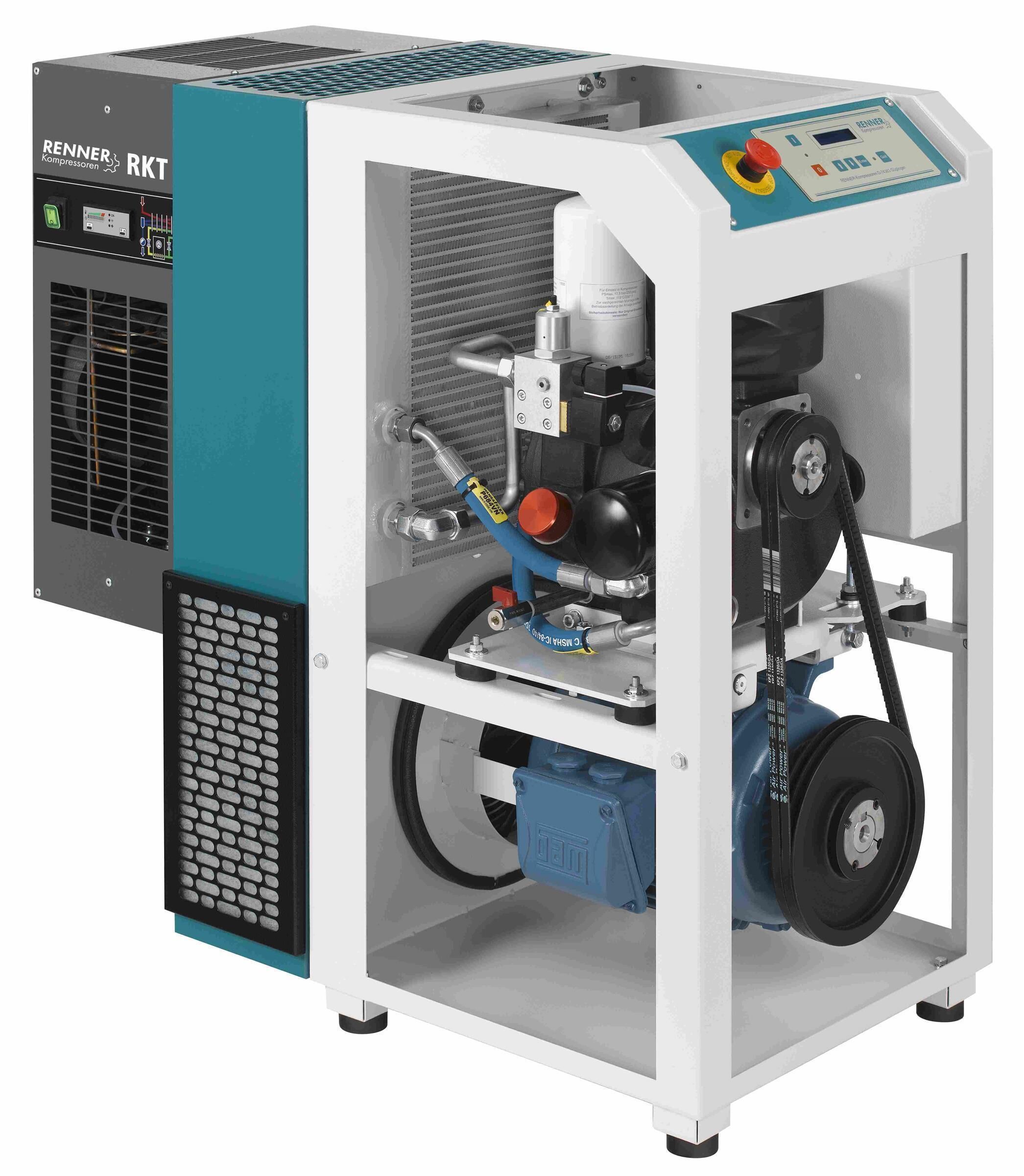 RENNER-Kompressor RSKF-PRO 2-37,0 mit Kältetrockner - frequenzgeregelter Schraubenkompressor
