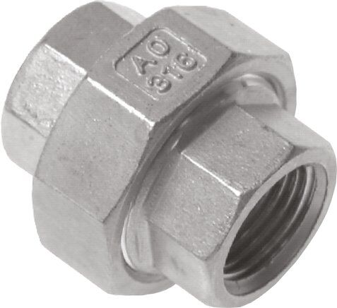 Raccordo a vite a tenuta piatta Rp 1-1/2" (IG),1.4408