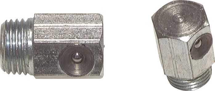 Ingrassatore a imbuto 90°, M 8x1 (conico), acciaio zincato