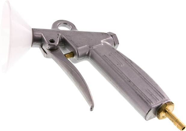 Pistola di soffiaggio in alluminio con ugello corto Ø 1,5 e schermo protettivo da 6 mm