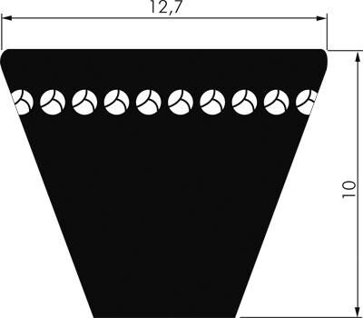 Schmalkeilriemen flankenoffen, formgezahnt XPA 12,7x10 (1.060mm
