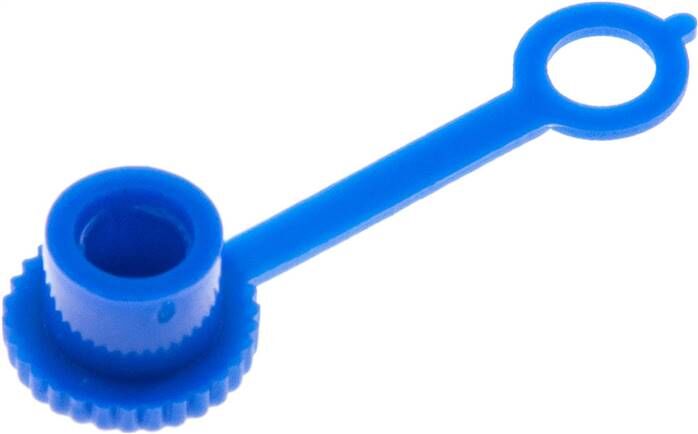 Tappo di protezione in plastica per ingrassatori conici, blu