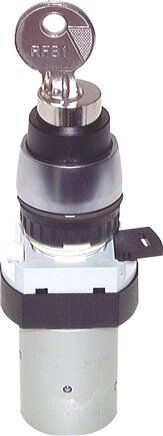 vanne à bouton-poussoir à serrure 5/2 voies, noire (22,5mm), M5