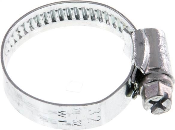 9mm Collier de serrage 20 - 32mm, acier galvanisé (W1) (IDEAL)