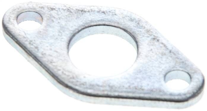 Montaggio a flangia per cilindri da 8 e 10 mm ISO 6431, acciaio zincato