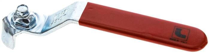 Poignée combinée-rouge, taille 5, acier plat (acier galvanisé avec revêtement plastique)