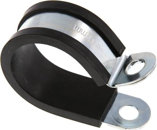 Collier de serrage profilé en caoutchouc 42mm, DIN 3016-1