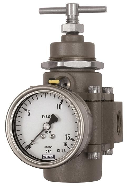 Régulateur de pression en acier inoxydable moulé, 1.4401, BG 1, G 3/8, 1,7 - 17,5 bar, 3965 l/min, 580RC1-38-17