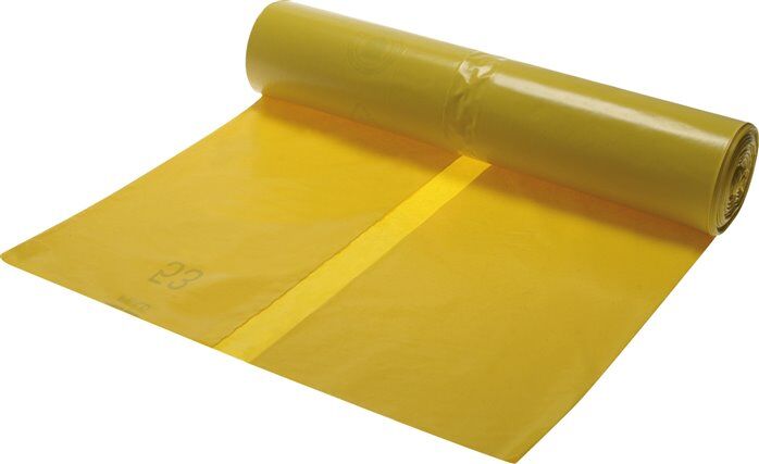 Sacco per rifiuti, 120 litri, giallo, confezione da 25, LD-PE, 40 µm (tipo 60)