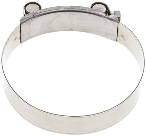 collier de serrage à boulon articulé Eco 24mm, 104 - 112mm, 1.4301 (W4)