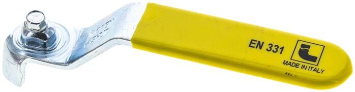 Poignée combinée jaune, taille 3, acier plat (acier galvanisé avec revêtement plastique)