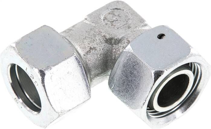 Einstellb. Winkel-Schneidringverschr. 22 L (M30x2), Stahl verzinkt, mit Dichtkegel und O-Ring