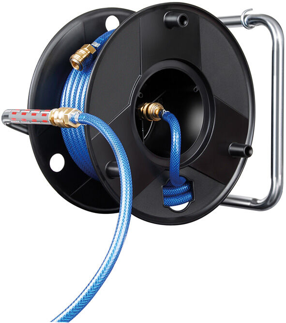 Avvolgitubo 20 m AntiTwist 9 mm interno con giunto e raccordo spinato Made in Germany
