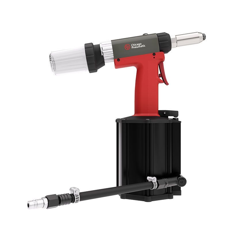 Pistola di rivettatura pneumatica Chicago Pneumatic, rivetti ciechi in acciaio fino a 6,4 mm e rivetti BULB fino a 7,8 mm