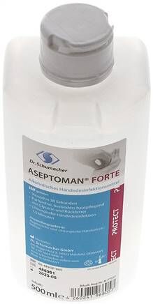 Disinfettante per le mani ASEPTOMAN FORTE, flacone dispenser da 0,5 l