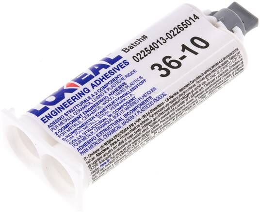 Adesivo bicomponente LOXEAL, doppia cartuccia da 50 ml (1:1, Sistema B), 36-10/50