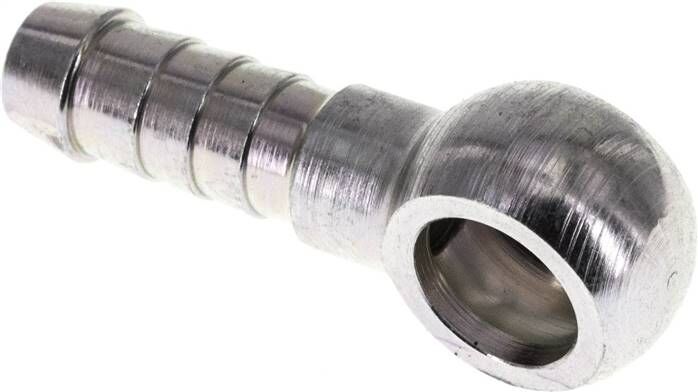 Schlauchnippel 10mm Ring, 7 - 8mm, Stahl verzinkt