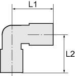 Raccordo a L push-in -serie blu-, autobloccante, G 1/4 maschio x 6 mm Ricambio per 110187 197.146