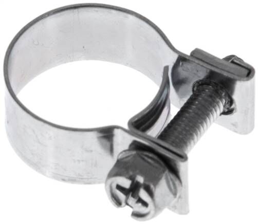 mini fascetta stringitubo da 9 mm, 15 - 17 mm, acciaio zincato (W1)