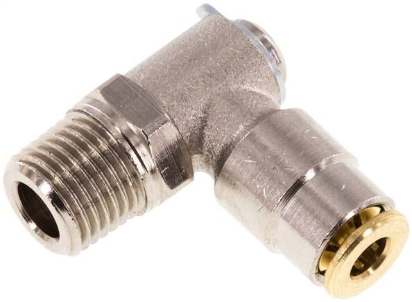 Raccordo a innesto rapido a L ad alta pressione M 10x1 (conico)-4mm (pos.)