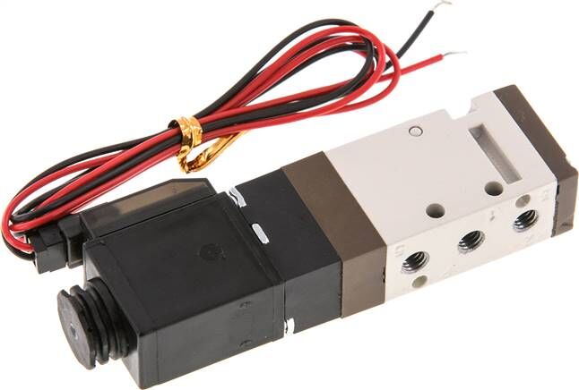 electrovanne 5/2 voies, M 5, rappel par ressort, 24 V=, connecteur SY100, avec LED y compris câble de 600 mm