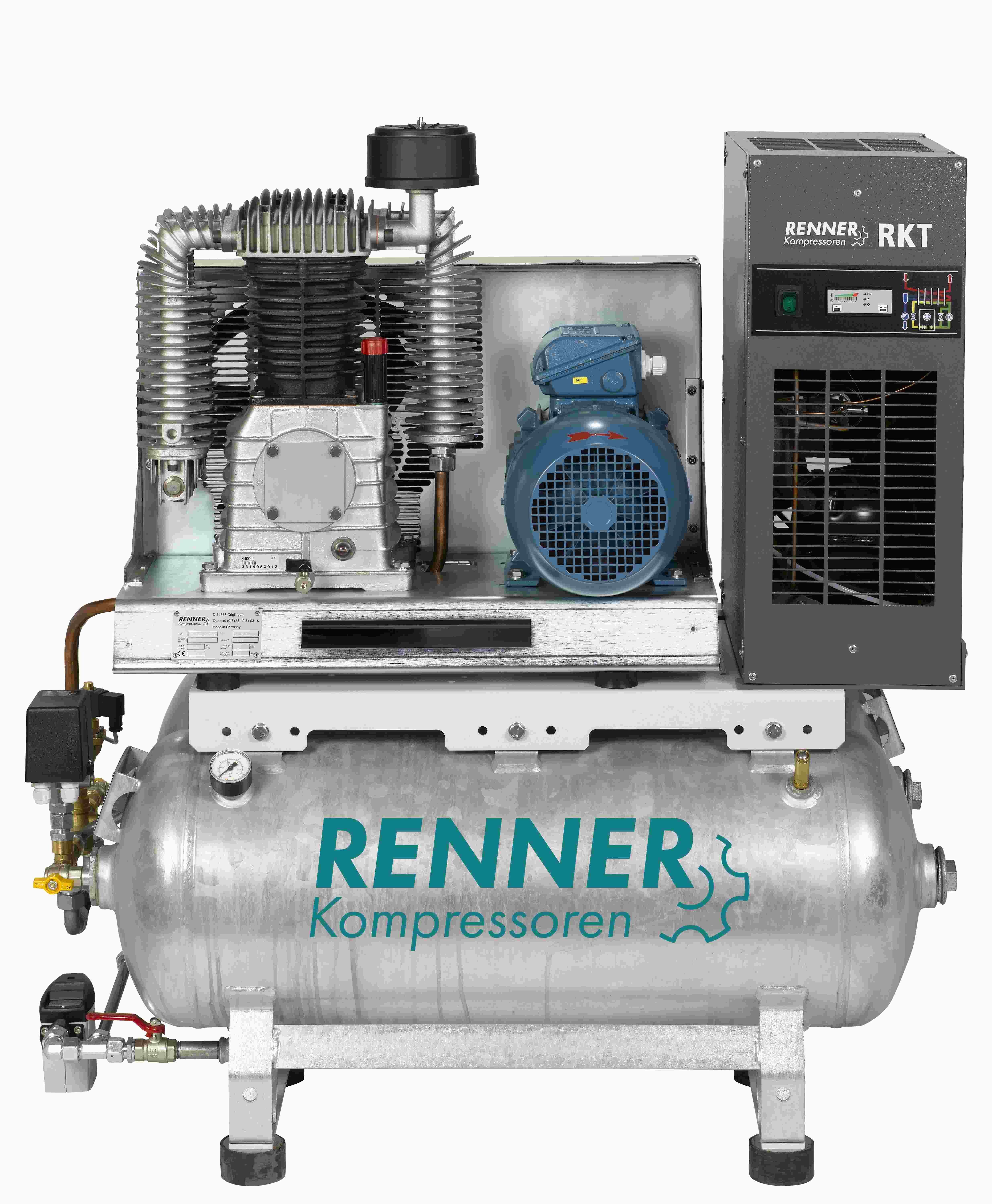 RENNER RIKO 960/2x90 O-KT Industrie-Kolbenkompressor 10 bar - Kesselanl. , zulassungsfrei, Kältetrockner