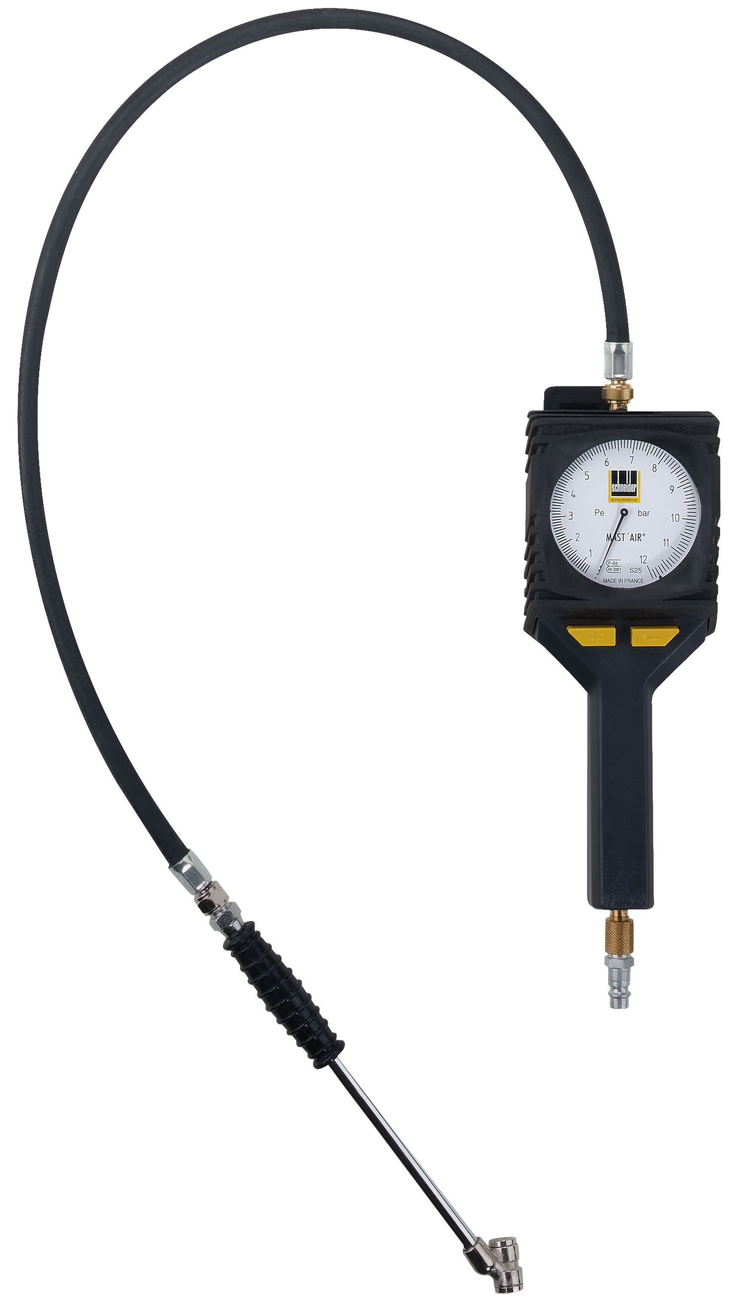 Druckluft Reifenfüller Reifenfüllgerät mit Manometer für Kompressor 12 bar