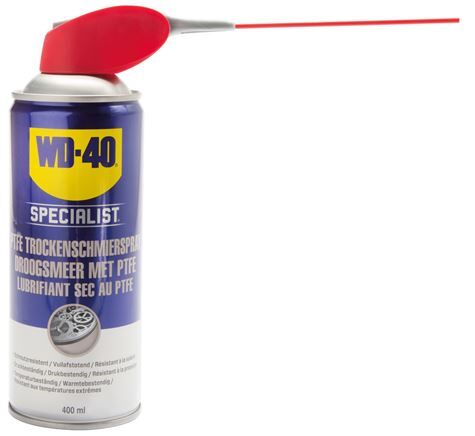 Spray lubrificante secco WD-40 PTFE, bomboletta spray Smart Straw da 400 ml