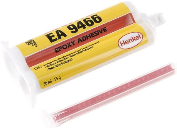 Adesivo epossidico 2K LOCTITE, doppia cartuccia da 50 ml (2:1, sistema A) 9466/50