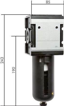 MULTIFIX Filter, G 1", Baur. 4, Metallbehälter mit Sichtrohr