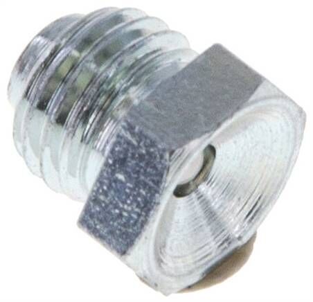 Ingrassatore a imbuto dritto, M 8x1, acciaio zincato