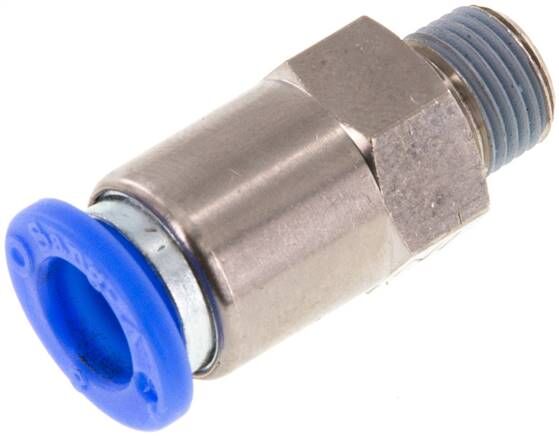 Clapet anti-retour R 1/8"-8mm, débit du filetage au tuyau, standard IQS