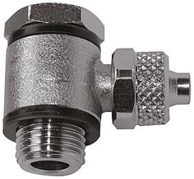 Raccord pivotant à angle -value line- Ms nickel. / pour tuyau ø 5/3 / M 5 a. 115225