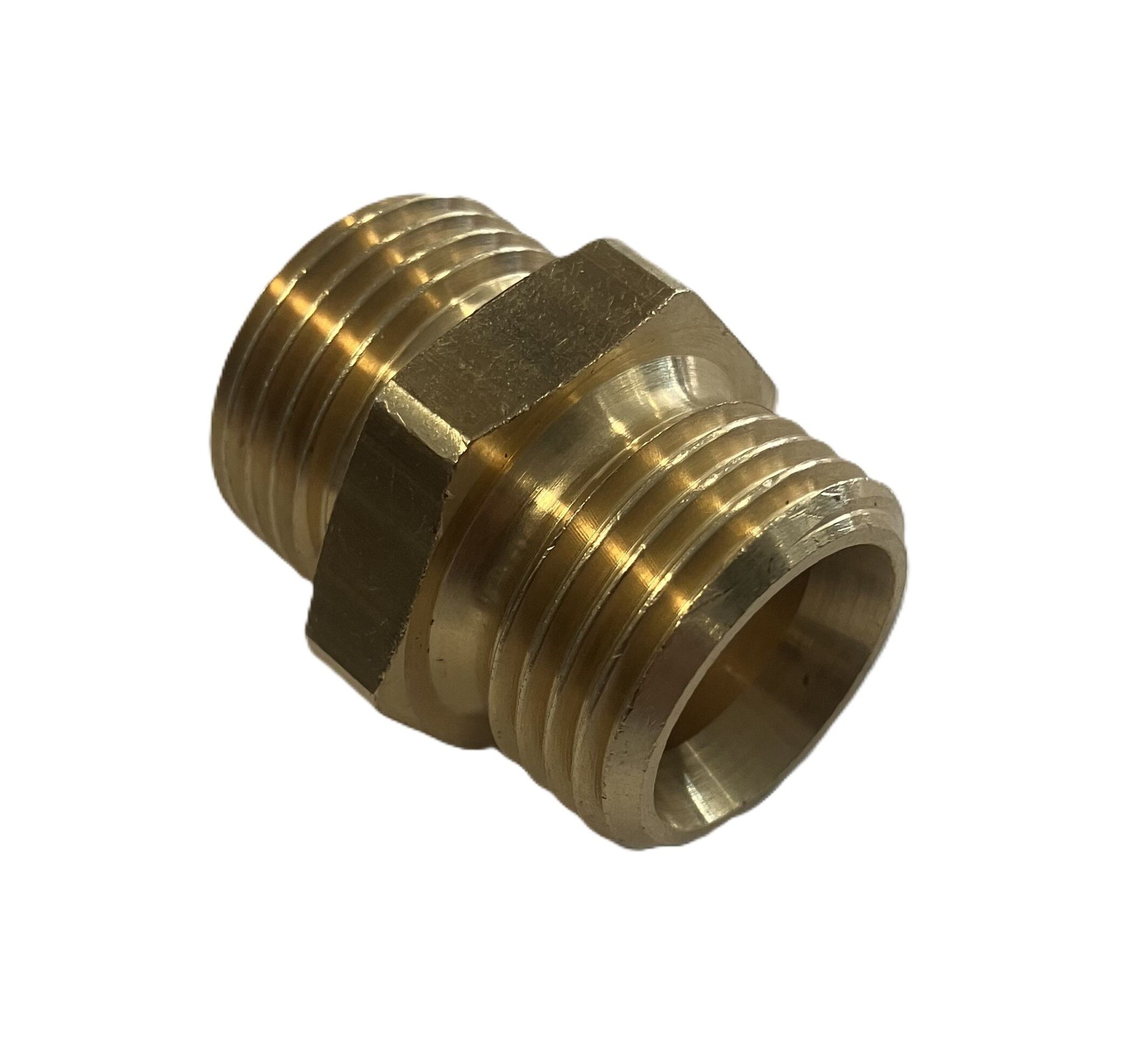 Nipplo di accoppiamento a D G 1/2"-G 1/2", ottone/ottone rosso