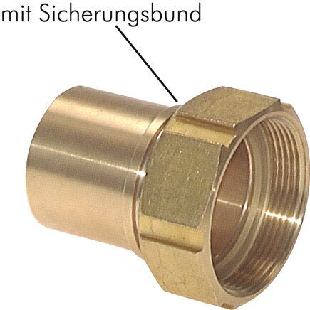 Bocchetta per tubo flessibile, EN14420-5 G 2"-50 (2")mm, ottone