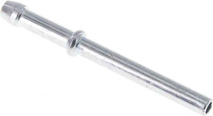 Schlauchnippel Rohr 4, Schl. 3 - 4mm, Stahl verzinkt