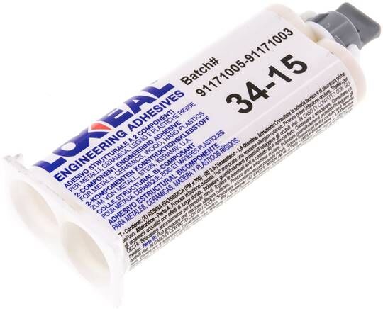 Adesivo bicomponente LOXEAL, doppia cartuccia da 50 ml (1:1, Sistema B), 34-15/50