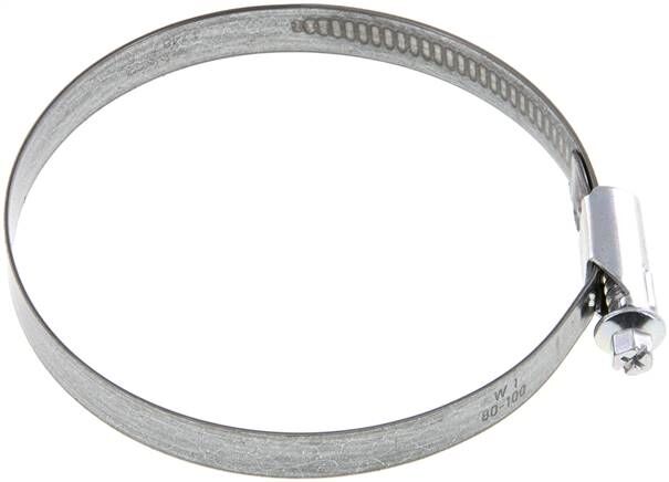 fascetta stringitubo 12mm 80 - 100mm, acciaio zincato (W1) (NORMA)