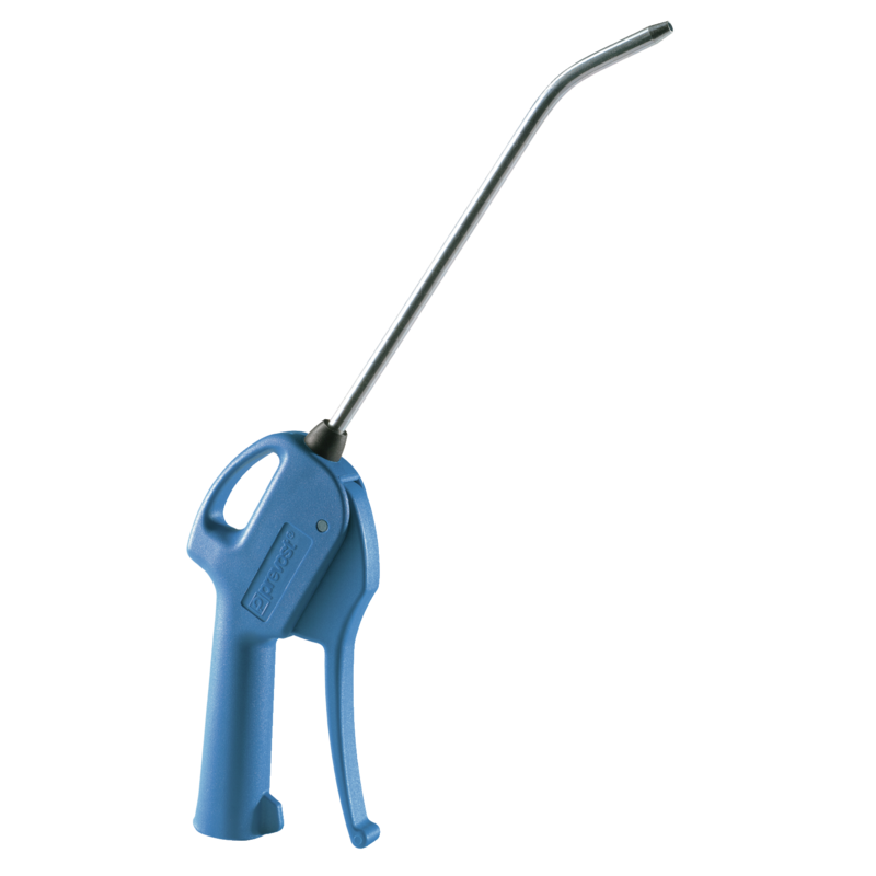 Pistole di soffiaggio Prevost con ugello metallico lungo IG BSPP = G 1/4 Consumo aria = 15 Lunghezza ugello = 330