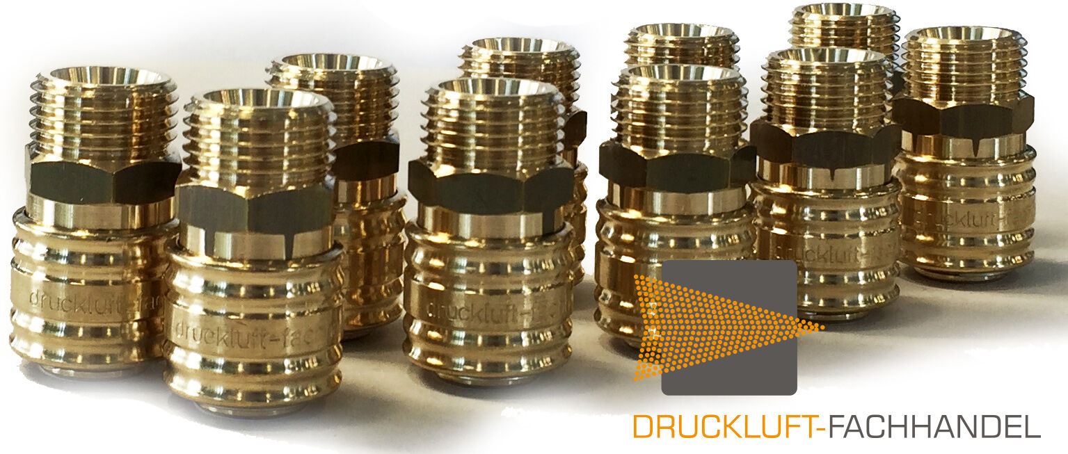 DF attacco rapido NW 7.2 G 1/2 esterno - 10 pezzi - ottone lucido
