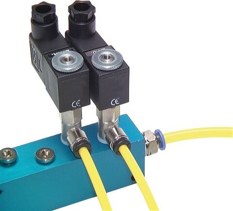 Elettrovalvola a vite cava G 1/8"-6, 3/2 vie, 115 V AC (NO)Pezzo ad anello in PE