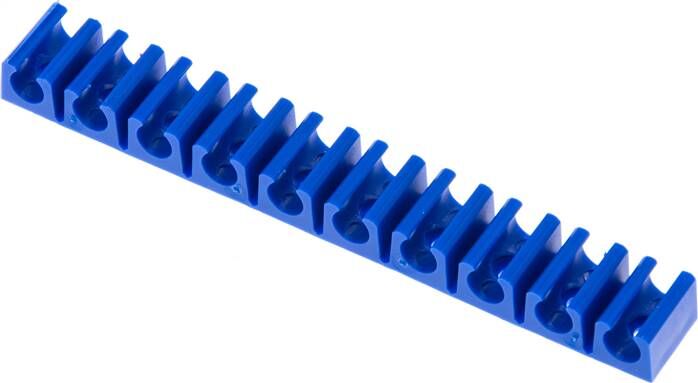 Striscia di fascette stringitubo, blu, 10 pieghe per tubo da 6 mm