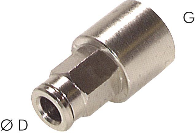 Connettore a pressione con filettatura femmina G 1/8"-4mm, serie C